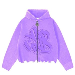 Around Orchid Haze Crop Style Hoodie