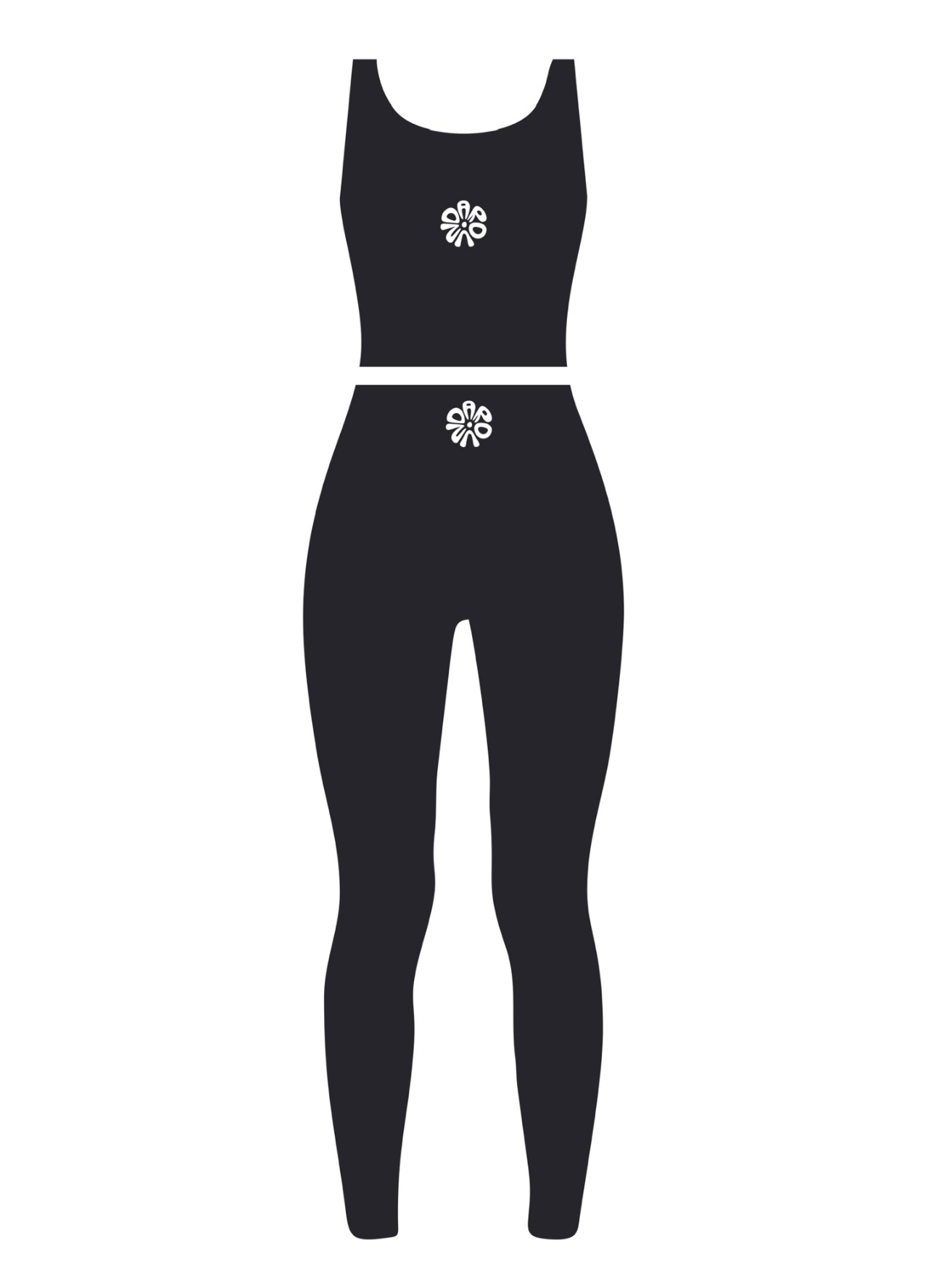 Around Women Short Sleeves Midnight Bloom set